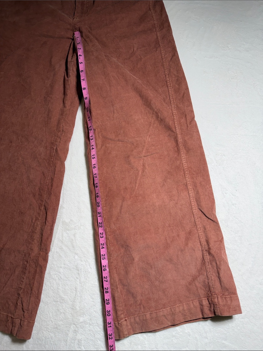 Pilcro Wide-Leg Corduroy Jeans in Dusty Rust Rose - Picture 7 of 8